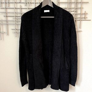 Pink Lily | Ribbed Shawl Collar Cardigan